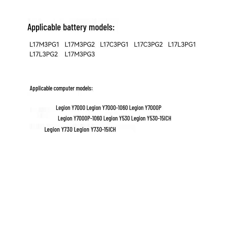Green Giant Compatible Lenovo Legion Y7000 Y7000P Laptop Battery