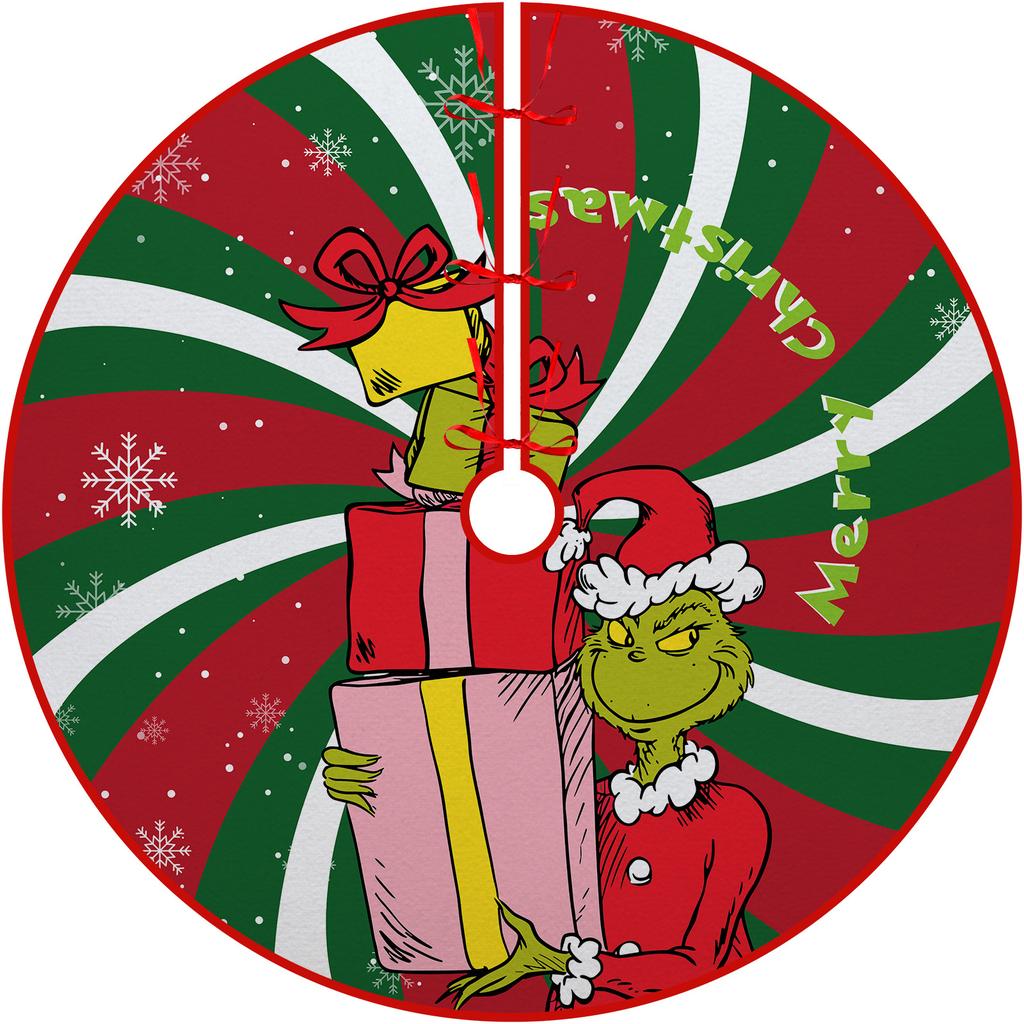 Ozdoba na choinkę dolna spódnica choinkowa obwód choinki nadruk kreskówkowy