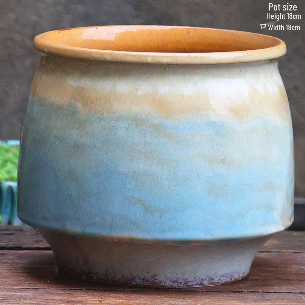 Nordic Style Handmade Wide Mouth Ceramic Flower Pot for Bougainvillea & Bird of Paradise