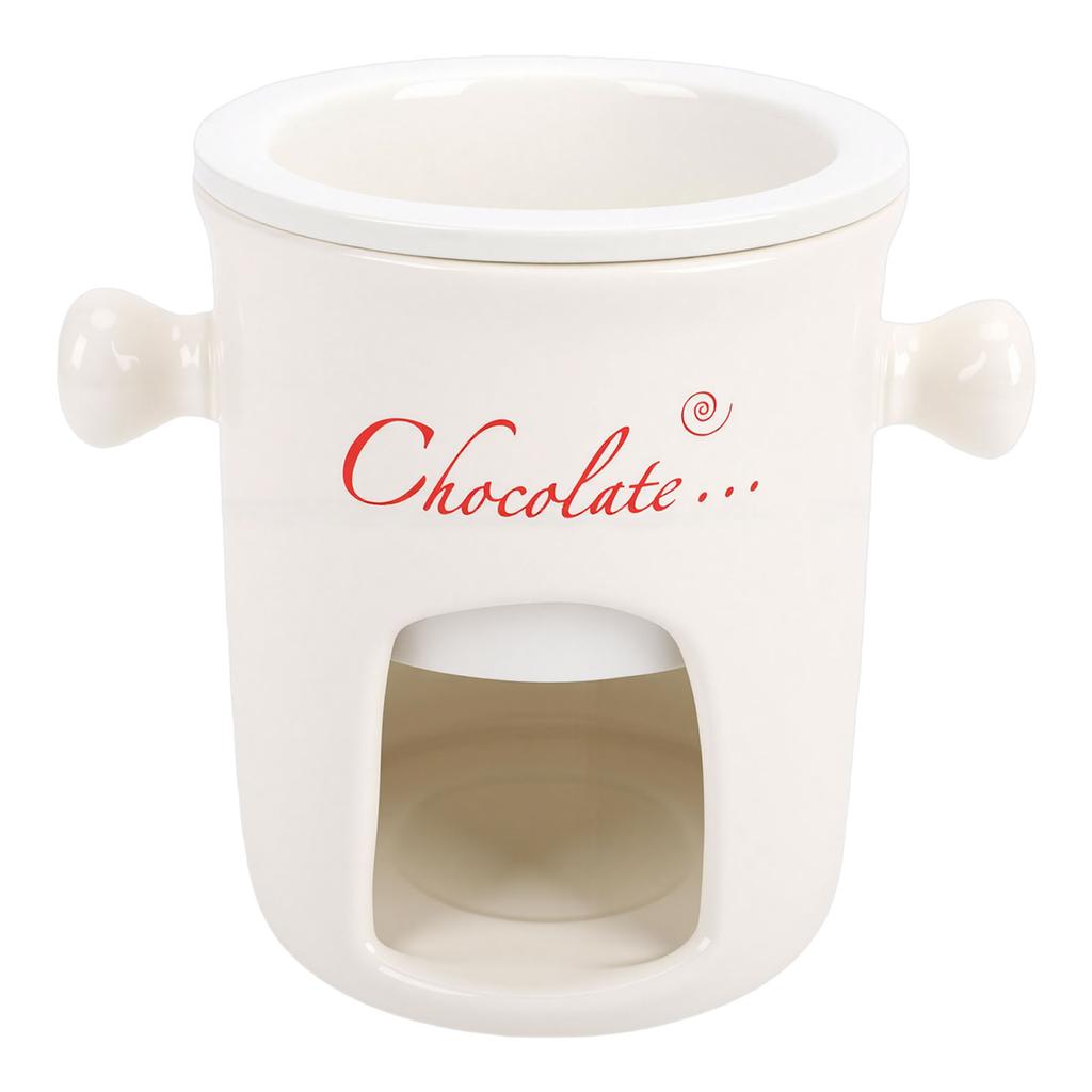 Chocolate Melting Cup Multifunctional Stylish Ceramic Fondue Mug with Fork for Ice Cream Cheese