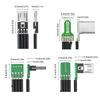 USB Type C to Micro USB 90° Angled adapter cable Power bank flexible cable PD charging cable Micro USB bend flat silicone cable