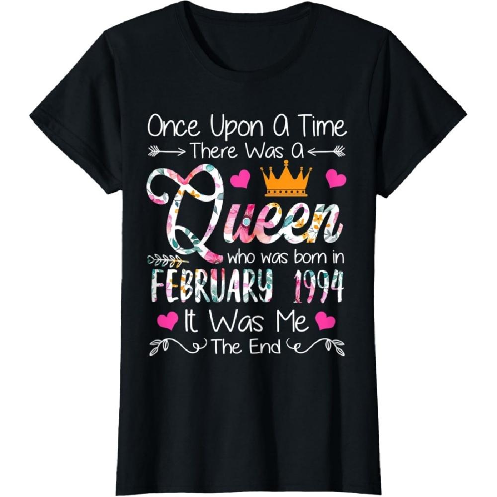 

26 Year Old Birthday Girls 26th Birthday Queen February 1994 T-Shirt XXXXXL