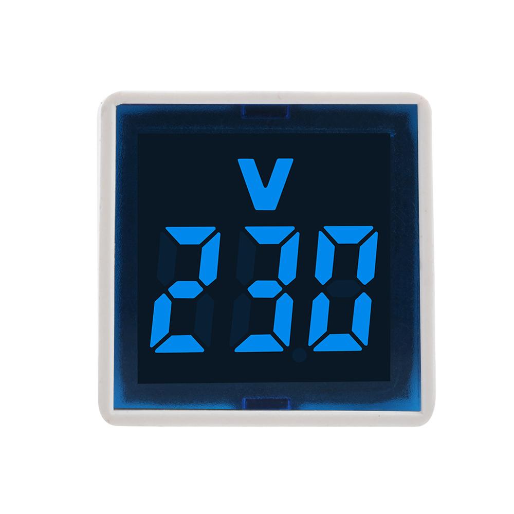 AC 50~500V Voltmeter Indicator Meter 30MM Square EU Plug LED Digital Voltage Monitor Indicator Power Line Electrican Tester