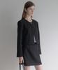 Lenav One Tweed Long Sleeve Crop Jacket (Black)