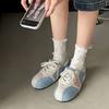 Fashion Retro Casual Shallow Mouth Flat Single Shoes for Women 2025 New Spring Soft Soled Comfortable Lace Up Non Slip Fashion Sneakers