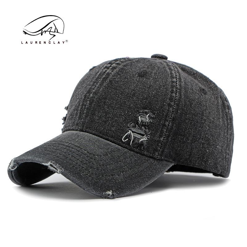Fashion Trend Washed Denim Baseball Cap Children's Spring New Personalized Old Hole Cap