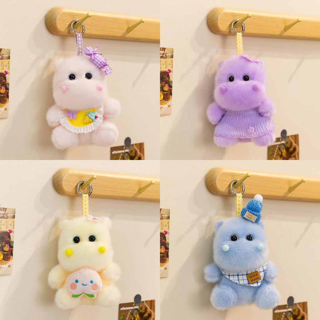Plush Hippo Backpack Charm With Pp Cotton Filling For Girls And Kids