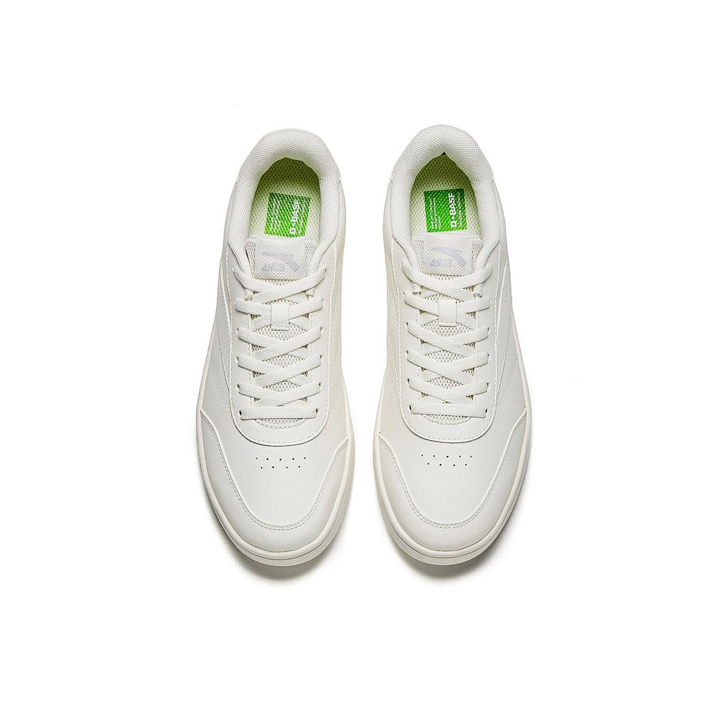 Anta Vitality Classic Retro Campus Life Fashion Versatile Thin Sole Simple Low-Top Skate Shoes Women Sneaker Ivory-White 922618099-4