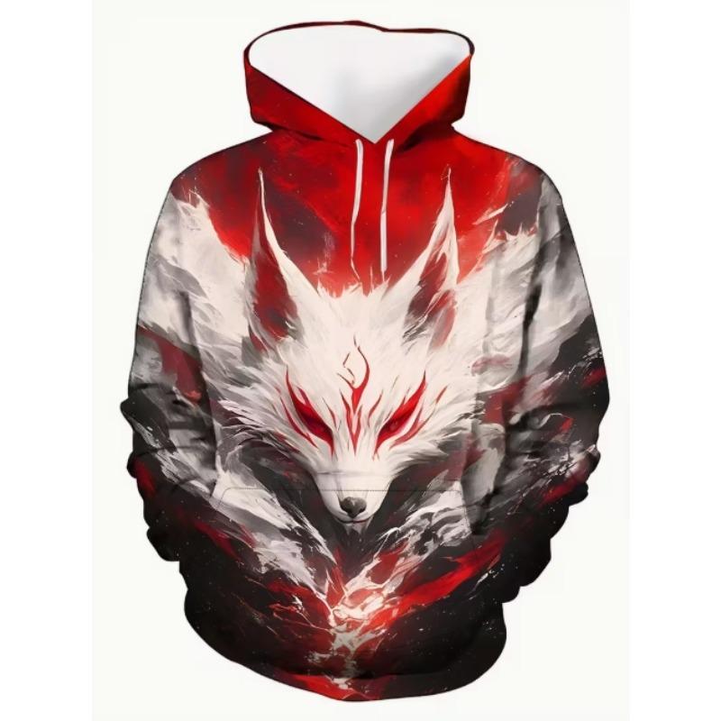 Men's 3D Dragon Phoenix Yin Yang Celestial Printed Hoodie - Long Sleeve Casual Hoodie with Drawstring Pocket