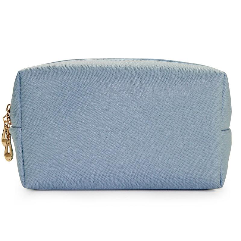 Cosmetic Bag Women Popular Product Pu Hand-Held Portable Square Waterproof Zipper Cute Travel Makeup Skincare Bag