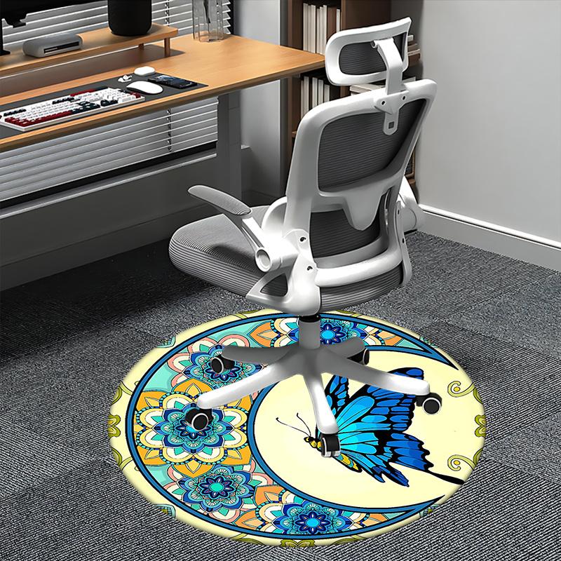 

Colorful Butterfly Office Carpet Chair Mats, Home Decor, Sofa Rug, Office Carpet Gift for Any Room1118160a 80cm by 80cm