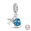 copper Travel Suitcase Motorcycle Car Bicycle Charm Bead Charms Pendents Compatible With Authentic Bracelets Fine Do It Yourself Birthday Jewellery Gi
