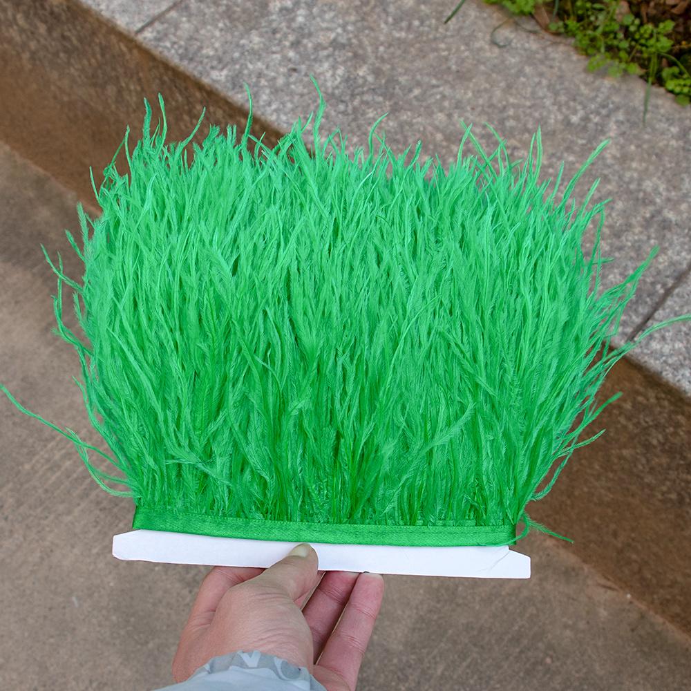 8-10 cm Högkvalitativ Strutsfjäder Trim Frans Naturliga Plymer Band För Hantverk Kläder Sybehör Bröllopsdekoration