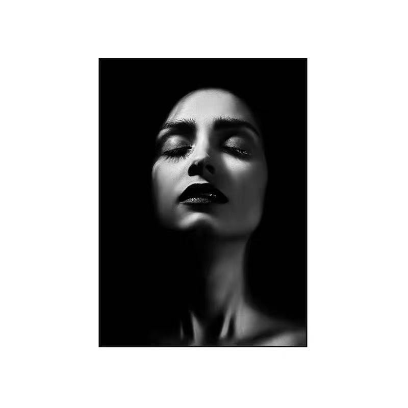 Nordic Modern Black And White Art Beauty Creative Combination Photo Wall Poster Background Wall Home Decoration Painting No Frame