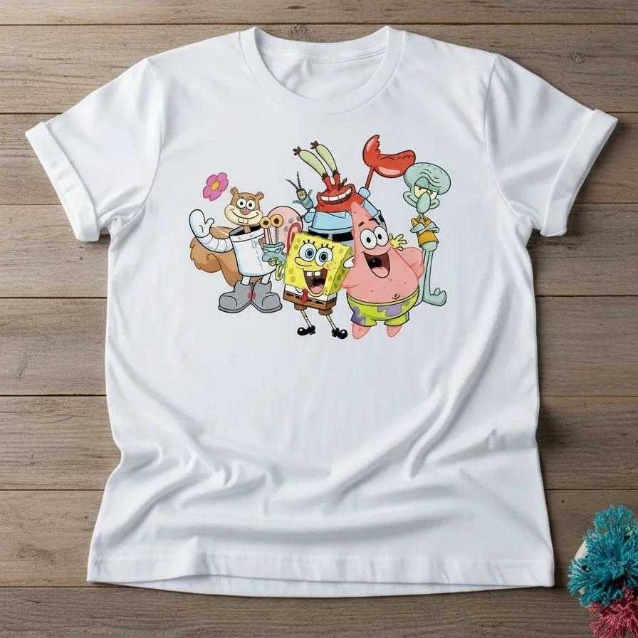 SPONGEBOB Cartoon Retro Unisex T-shirt S-5XL XL