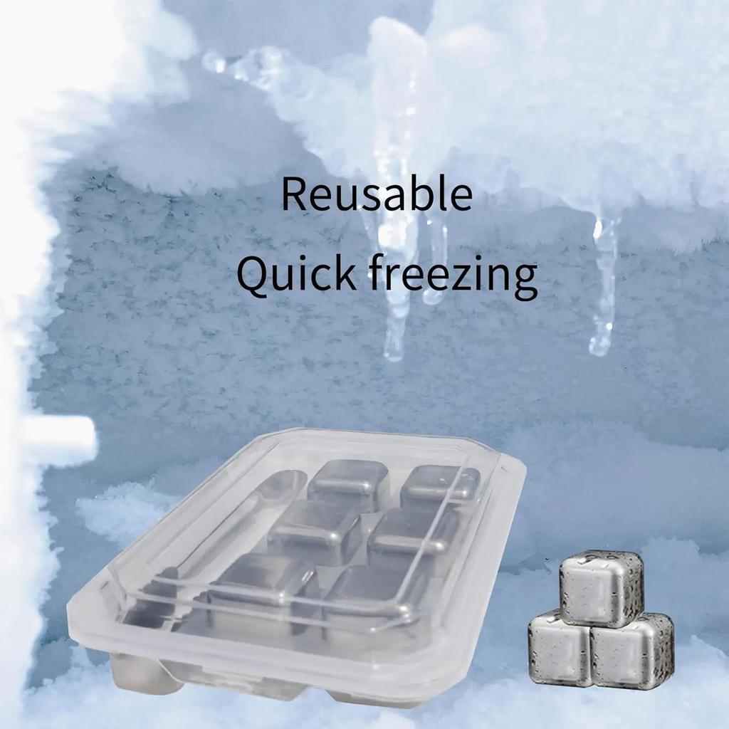 304 Whiskysteiner i rustfritt stål, gjenbrukbare drikkekjølersteiner med tang og beholder, vodka, vin, øl, barkjølerverktøy