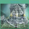 Spooky Halloween Spider Web Decoration Set With Realistic Black Spiders In Various Sizes And Styles For Festive Parties And Events