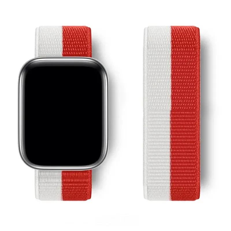 Nylon Loop For Watch Band Ultra-2 49mm 44mm 40mm 45mm 41mm Sport Pride Bracelet Iwatch Strap Series 9 8 Se 7 6 5 4 3