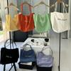 New Korean Large Capacity Letter Women's Bag Printed Single Shoulder Handheld Diagonal Cross Washed Canvas Bag for Women