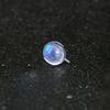 F136 Titanium Zircon Claw Lip Stud Earring with 1.2/0.9 Tooth, 5mm Aurora Ball Piercing Replacement.