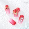 10Pcs Gold Silver Elk Antler Shape Alloy Diamond Nail Ornament Manicure Decoration Accessories