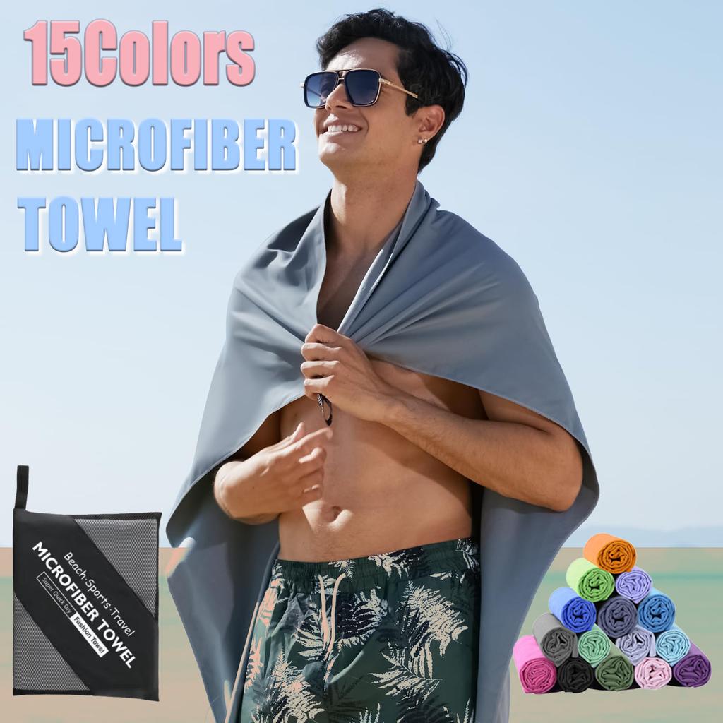 Leading The Fashion Microfiber Quick-Drying Sports Towel Multi-Color Swim Gym Fitness Camping Running Beach Towel