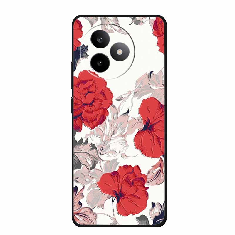 6,83" För Redmi K 80 K80 Ultra Fodral 3D Präglad Blomma Svart Silikon Mjuk Baksida Fodral För Redmi K 80 Ultra Stötsäker Fundas