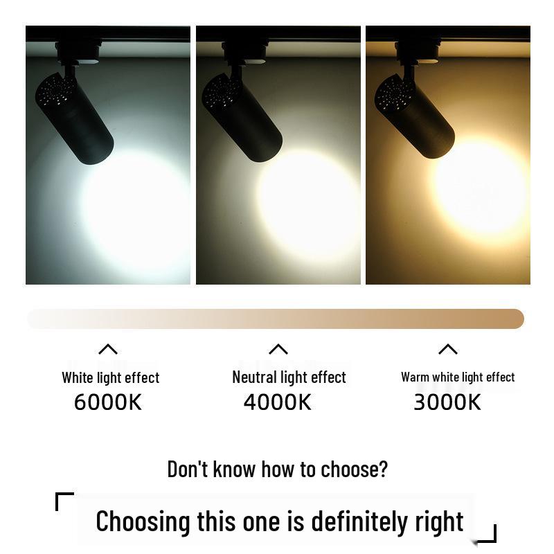 Full Spectrum COB LED Track Spotlight for Living Room & Shop