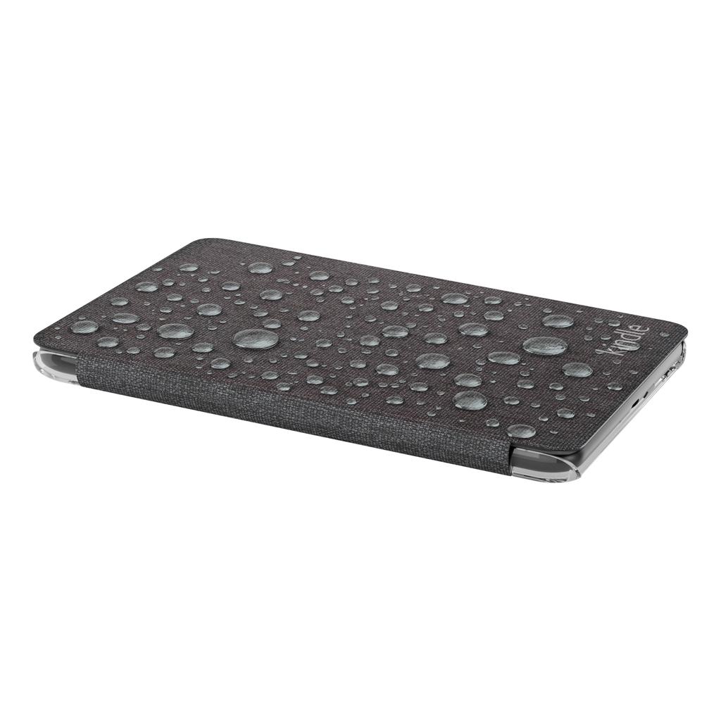 Clear Fabric Back Cover for Kindle Paperwhite 12th Generation and Kindle Colorsoft (Black)