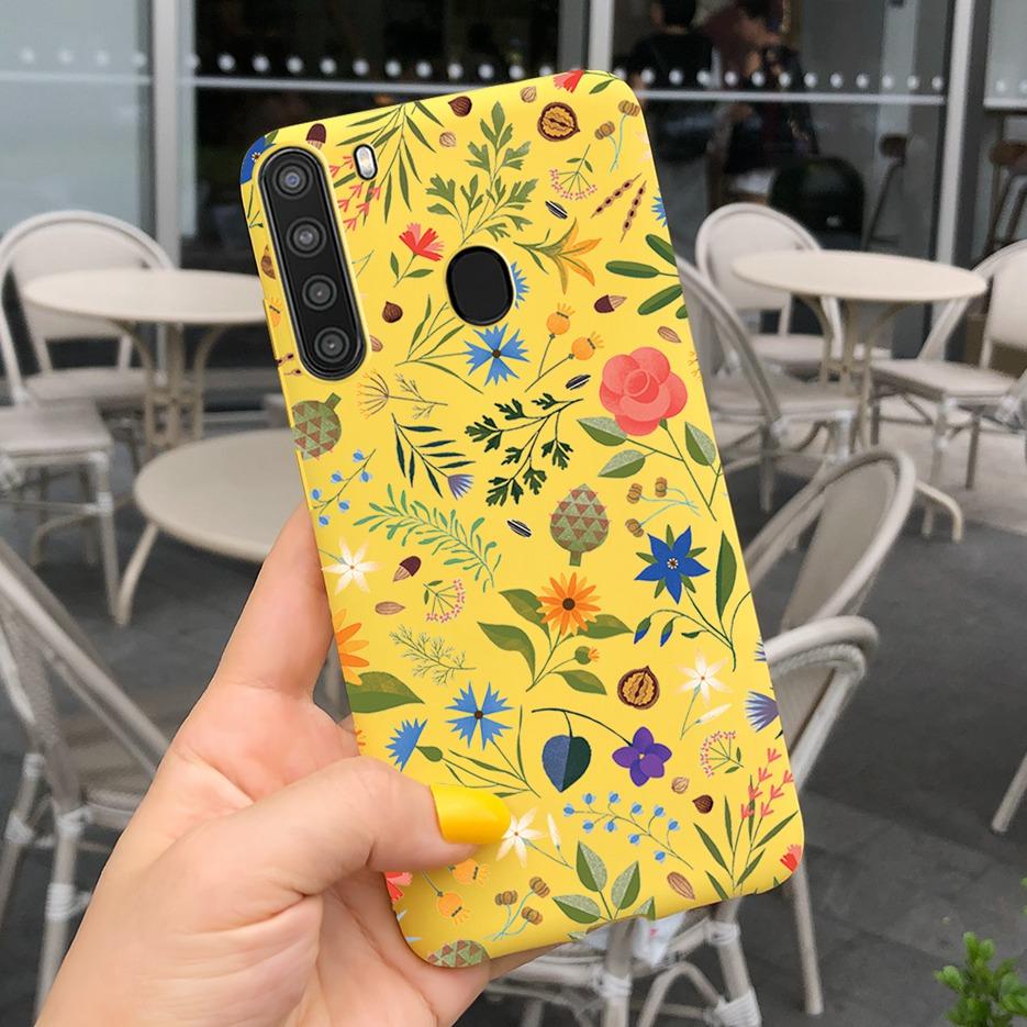 Silicone Phone Case For Samsung Galaxy A21 Case 6.5" Back Cover Coque Soft TPU Fundas Samsung A 21 A21 SM-A215U Protective Shell