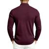 Men Solid Waffle Textured Half Zip Sweatshirt Stand Collar Long Sleeve Casual Knit Pullover Tops