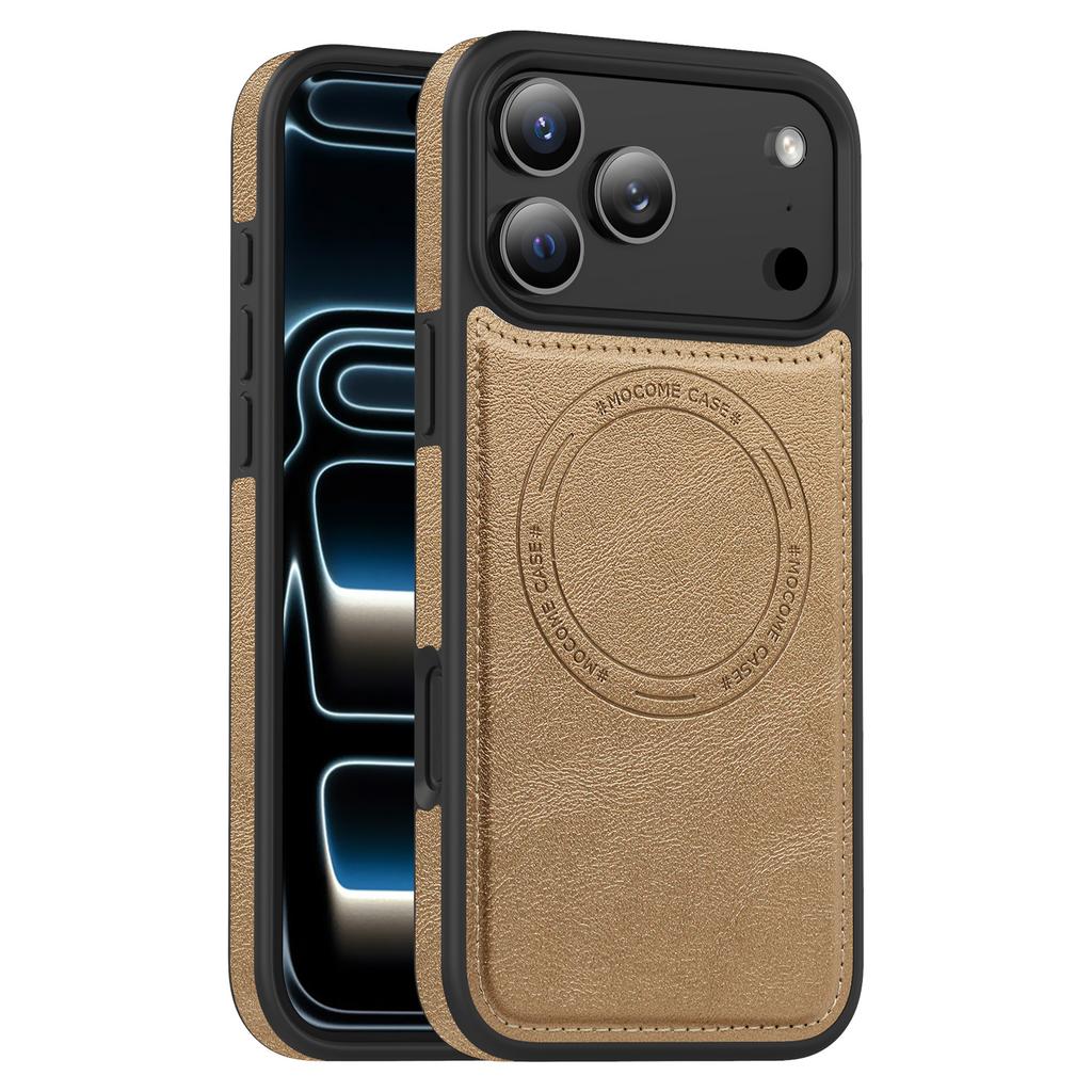 For iPhone 17 Pro Max Case Compatible with MagSafe Leather Back Phone Cover