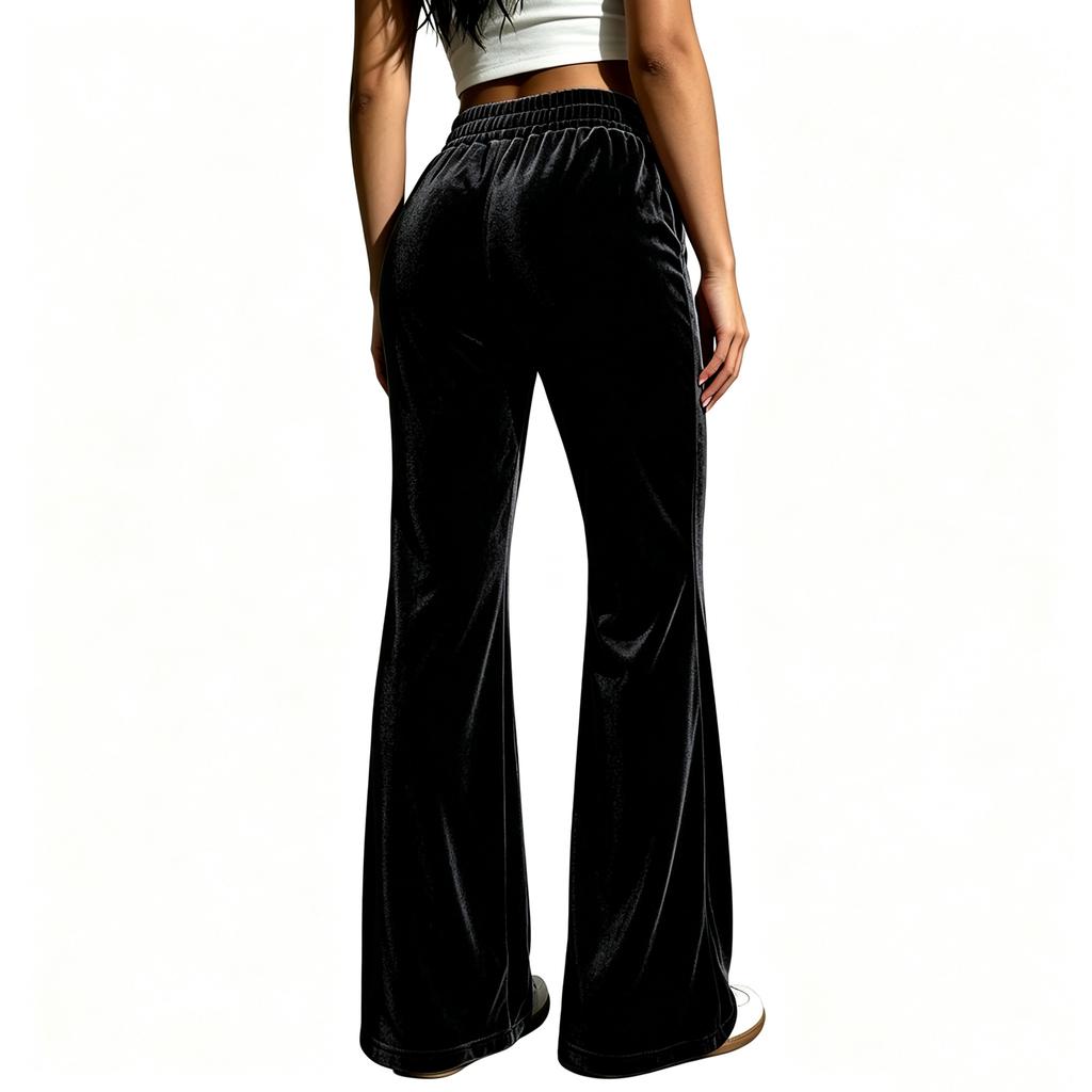 Women's High Waist Flared Pants with Soft for Casual Wear