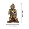 Lord Hanuman Idol In Sitting Position (18 X 11 Cm, Multicolored) Indian God Statues for Mandir Temple Pooja Room Office Corporate Gifts