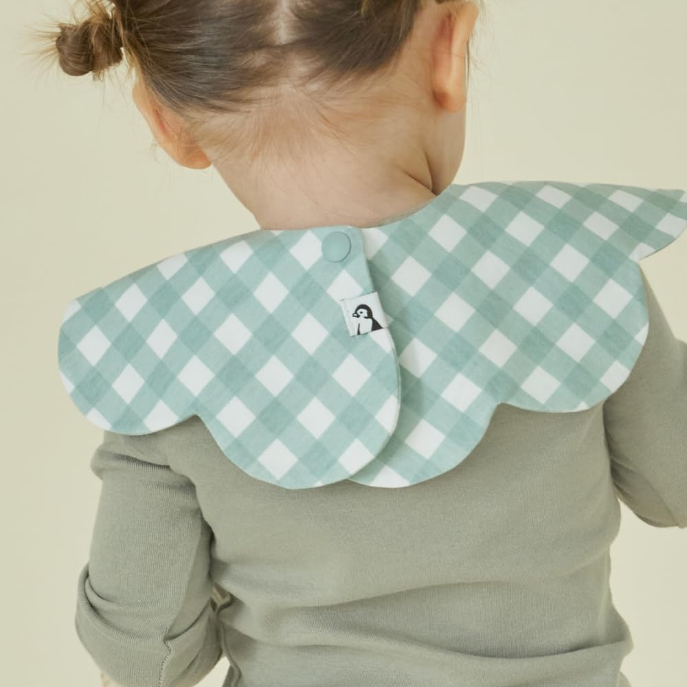 Konny Baby Bib Set Baby Bib Rolling Bib Absorbent and Quick Drying Simple Girl Boy Baby Coordination Baby Shower Gift Stylish Present 5 Blue Sage