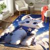 1pc Cute White Cat Print, Design Indoor Area Rug, Soft, Anti-Slip, and Durable Gaming Room Decor for Bedroom, Living Room, and Exercise Rugs