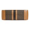 Michael Kors Eva Monogram Logo Stripe Color Block Coated Canvas Tote Bag Women Tote Apple-Brown 30T9GV0T7B-252
