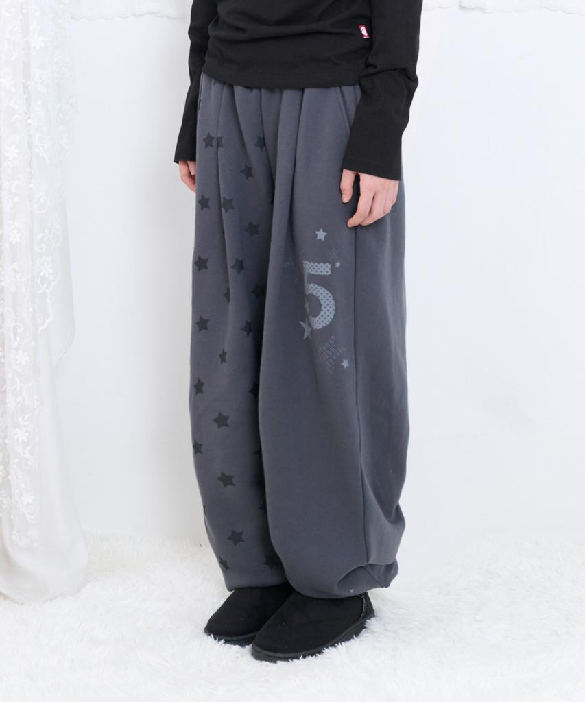 VIDEO JOCKEY Star Number 5 Sweatpants [Charcoal]