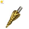 4-20mm Titanium-Coated Step Drill Bit, 4241 Material, Triangle Handle, Pagoda Design