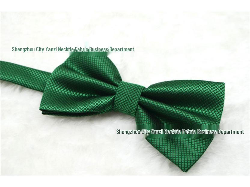 Korean Style Double Layered Solid Color Bow Tie for Men's and Women's Formal or Wedding Wear