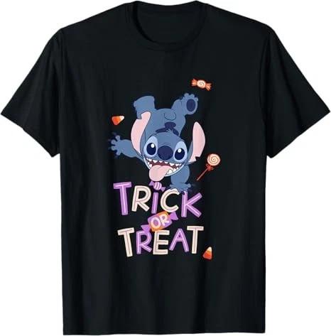Lilo Stitch Halloween Trick Or Treat TShirt Black S