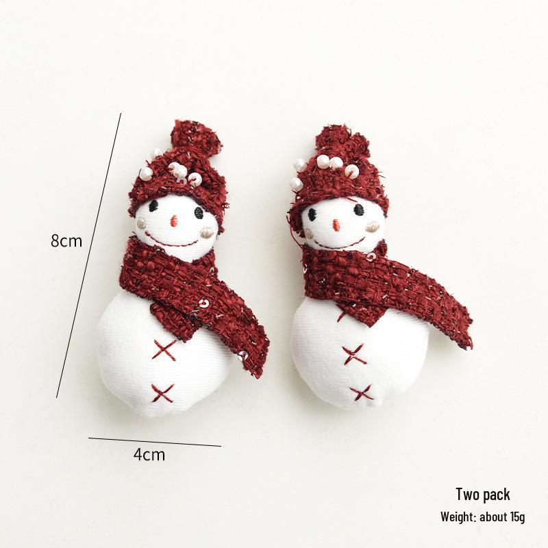 NUCHI Wool Felt Christmas Ornaments: Elk, Star, Snowman, Cane - DIY Decorations