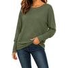 Women's Casual Color Long Sleeve Top for Fashion Everyday Wear