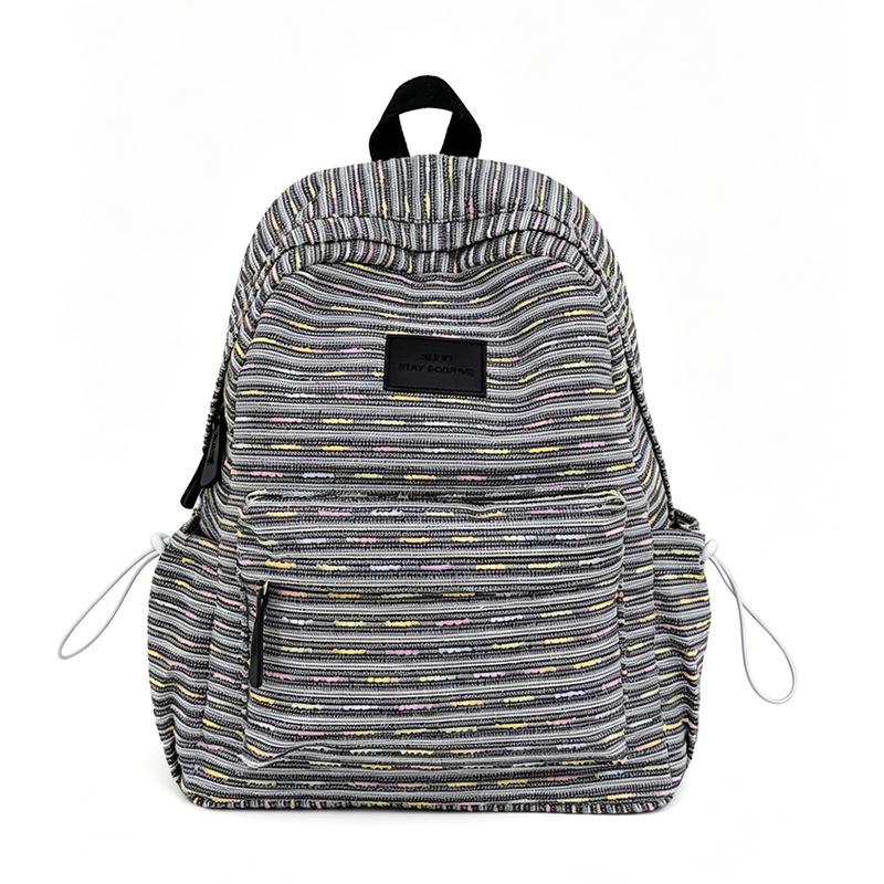 Schoolbag wholesale ins literary style small fresh plaid schoolbag female campus high school college student backpack autumn and winter travel back
