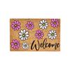 Beach Flowers & Fruit Summer Welcome Polyester Doormat Indoor/Outdoor, 16x24., Non-