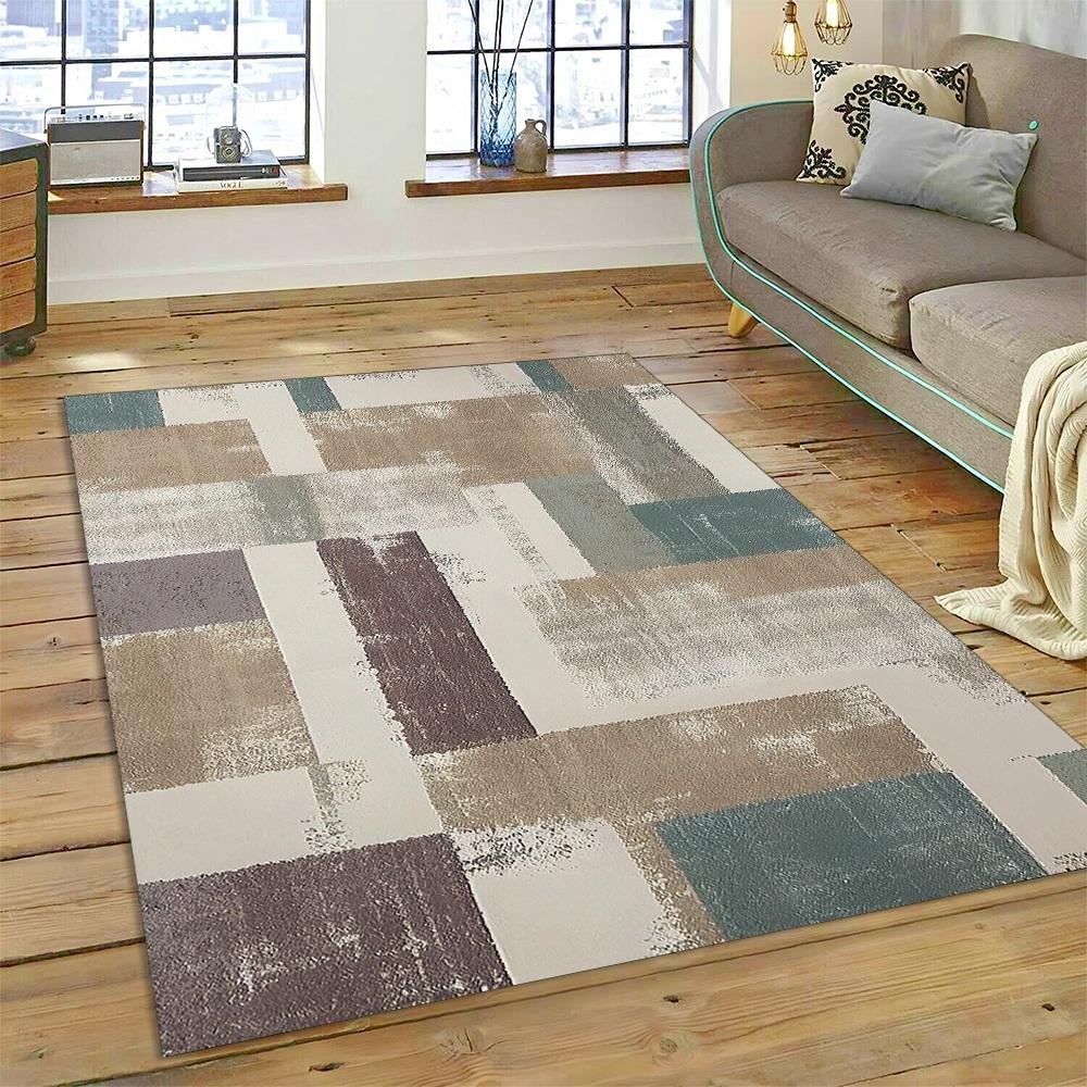 2025 New Style Bohemian Abstract Fashion Modern Art Carpet Rug for Living Room Bedroom Home Sofa Decoration,Non-slip Floor Mat