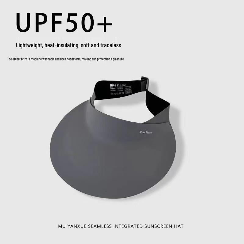 Women's Seamless Foldable Anti-UV Topless Sun Hat for Summer Sports