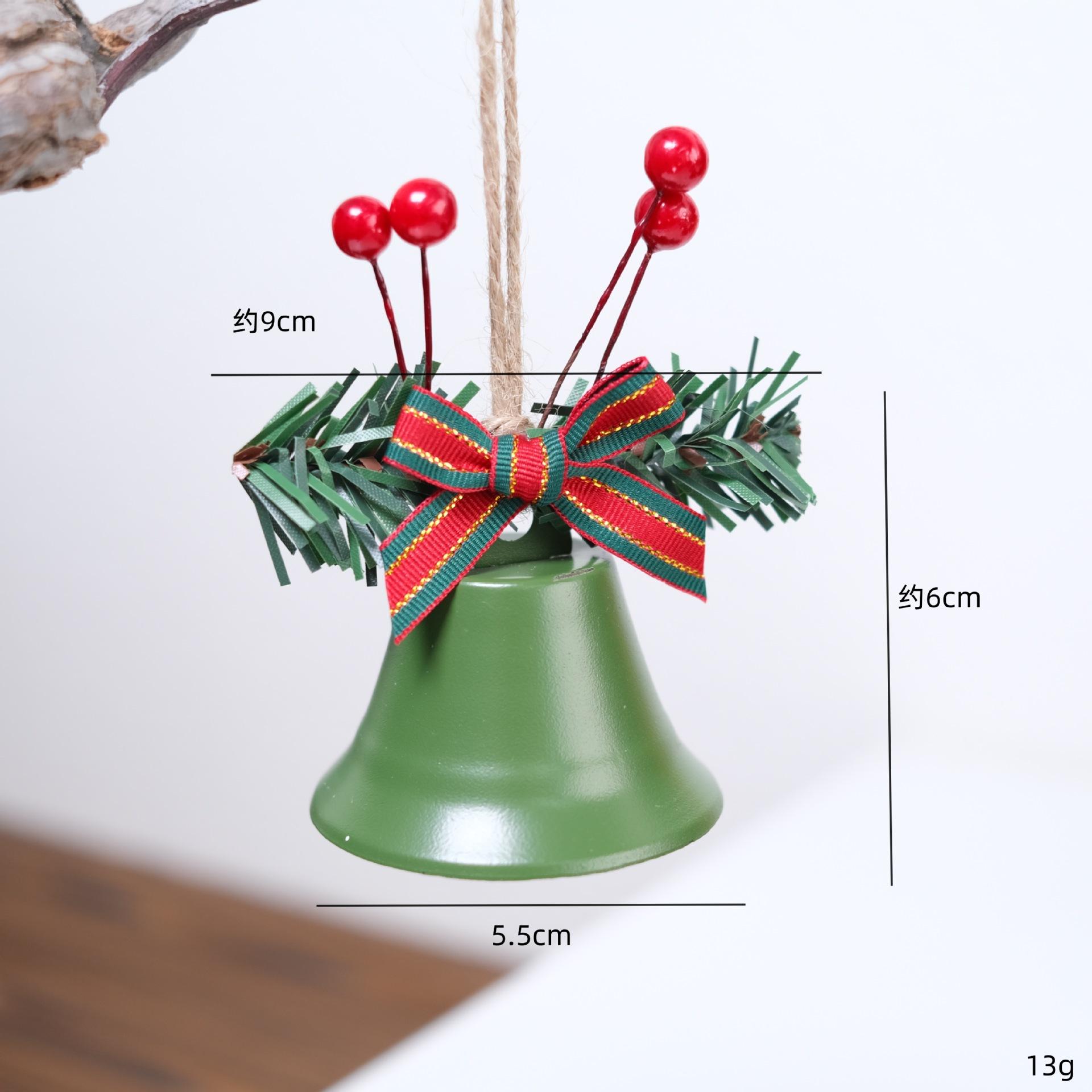 

Christmas Bell Red White Green Metal Jingle Bells Christmas Tree Hanging Pendant Ornament New Year Party Decoration for Home