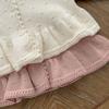 Girls' Ruffle Hem Cotton Cardigan – Warm & Comfy Autumn/Winter Sweater