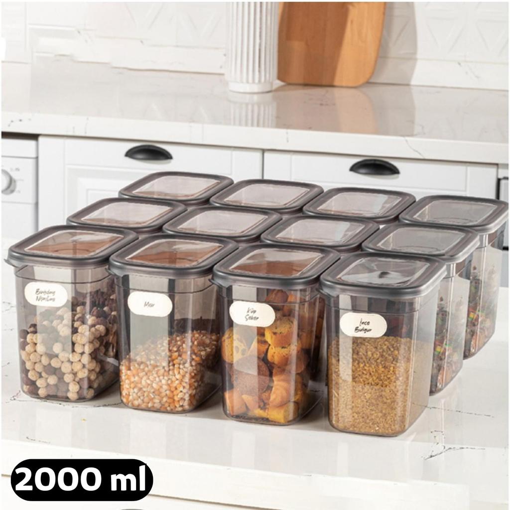 12 Pcs Food Storage Container, Noodle Box, Cereal Storage Container, Supply Jar